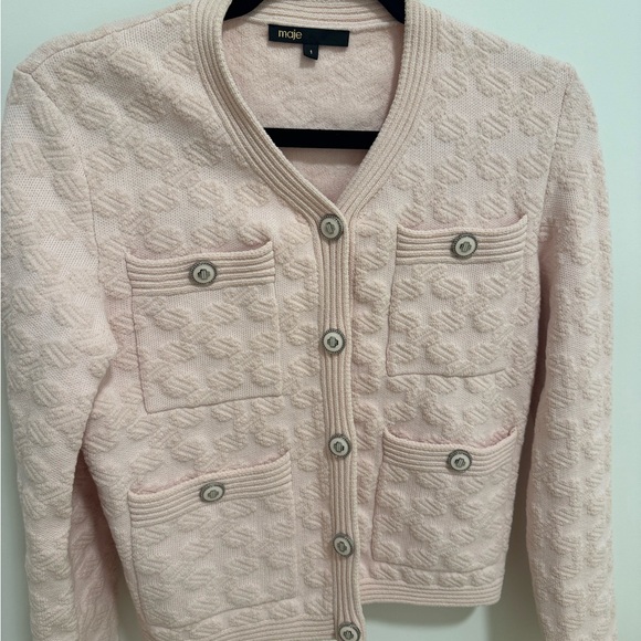 Maje Pink Cardigan - Picture 3 of 3